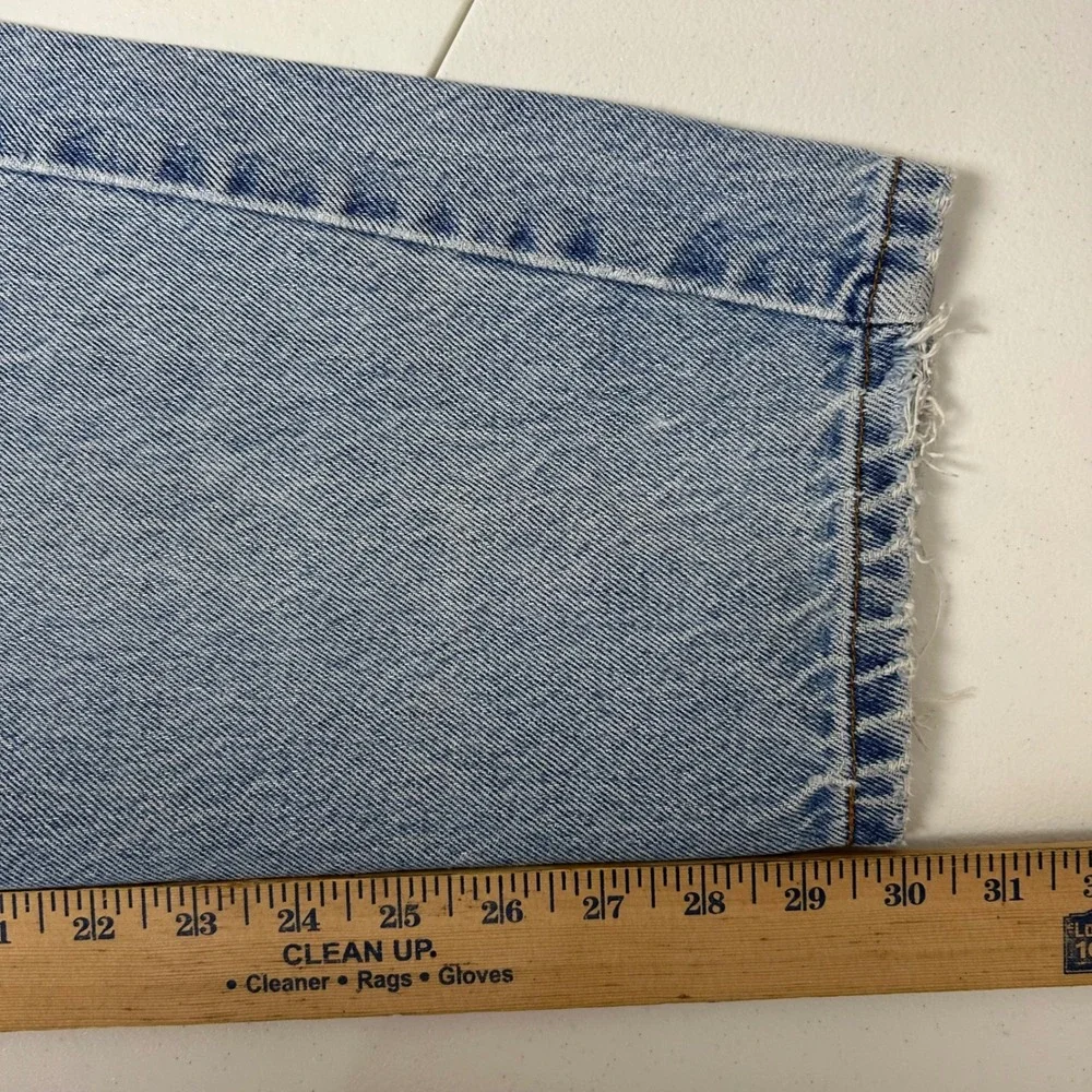 Levi's 550 Jeans Mens 36x30 Light Wash Orange Tab Relaxed Tapered Distressed